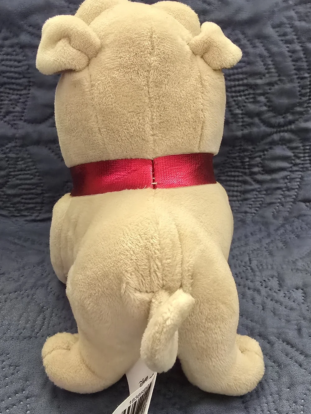 Disney Rolly Pug Tan Plush Toy with Red Tongue and Blue Eyes Soft